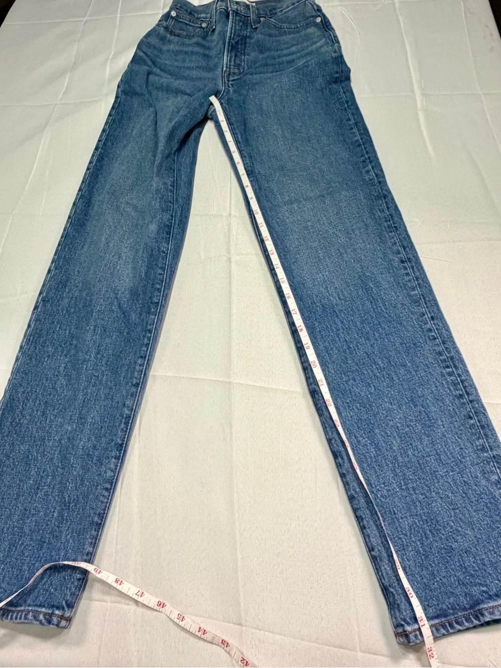 Madewell The Perfect Vintage Straight Jeans Women’s 24T Tall High Rise Blue